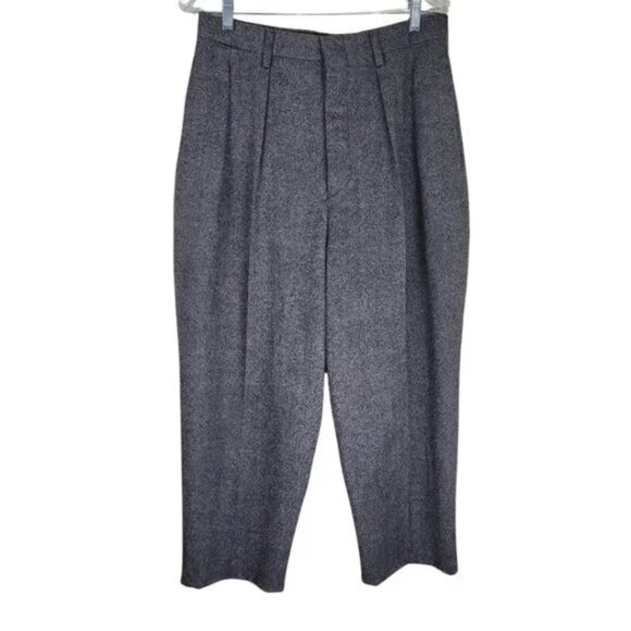 Billy Reid Cropped Pleated Wool Pants - Picture 3 of 10